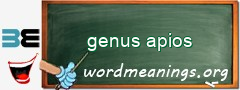 WordMeaning blackboard for genus apios